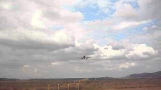 WizzAir landing on Targu Mures Transilvania airport