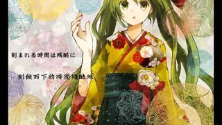 【初音ミク】夢と葉桜【オリジナル曲】中文字幕．修正