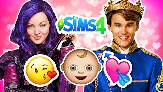 Disney Descendants 2: MAL AND BEN HAVE A BABY?? | Descendants 2 Sims 4 Random Genetics Challenge CAS