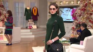 Isaac Mizrahi Live! Goldtone Ceramic Link Watch with Lisa Robertson
