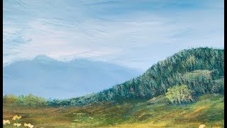 #1 Рисуем лесистые горы акрилом.#1 Mountains in acrylic