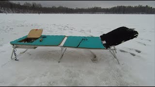 Как переделать раскладушку для зимней рыбалки