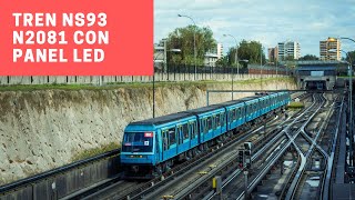 Metro de Santiago | Tren Alstom NS-93 N2081 con panel LED en L1