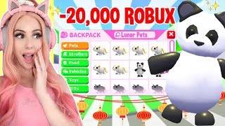 I Spent ALL MY ROBUX On The New LUNAR PETS IN ADOPT ME! Brand New Update Adopt Me