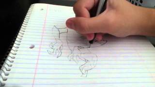 Amateur notebook drawings #12: Ben 10 - Ghostfreak