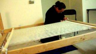 Navajo Weaving- Warping a Navajo Loom 3
