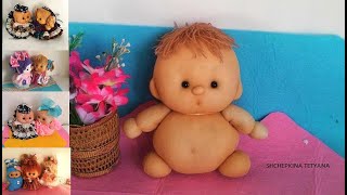 Куклы пупсы из носков.Кукла пупсик из капрона делаем сами.MUÑECA SOFT