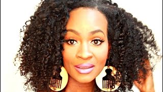 HOW TO STYLE AFRO KINKY CURLY CLIP INS! ( BLENDING WITH NATURAL HAIR) NATURALHAIROBSESSION