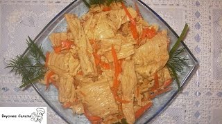 Салат из соевого мяса