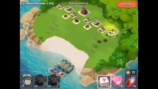Boom Beach - Beat Hammerman HQ Level 10 Walkthrough!
