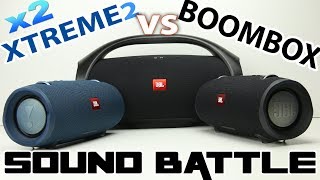2x JBL XTREME 2 vs BOOMBOX : Sound Battle