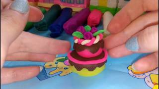Лепим из теста радужное мороженое и красивый торт! Тесто для лепки Master Do