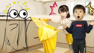 마슈 투명 망토로 뽀로로짜장면 핑크퐁사탕 먹고 청소해요! 우와 신기하다!투명 망토 모음집 Pretend play Hide and Seek - 마슈토이 Mashu ToysReview