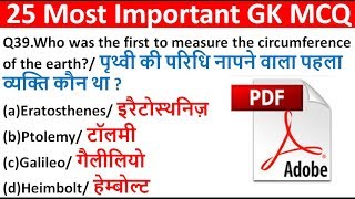 SSC CGL 2018 Most Important GK Questions