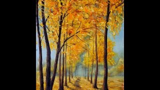 ПИШЕМ ОСЕНЬ. Валера Рыбаков. Живопись маслом. oil painting. 油畫 油絵