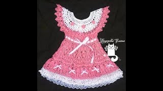 Кокетка Крючком для Детского Платья 2019 / Coat Crochet for Baby Dress / Kleiderhaken für Baby-Kleid