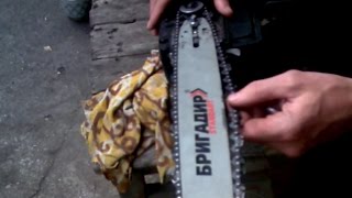 Как правильно натянуть цепь на электропиле