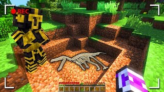 ¿¡ENCONTRAMOS ESQUELETO DE DINOSAURIO EN MINECRAFT!? | MINECRAFT TROLL