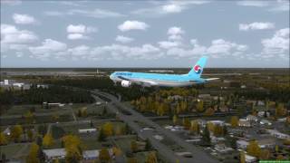 Korean Air 777-300ER landing at Houston [FSX]