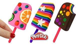 DIY Making Play Doh Ice Cream Popsicles