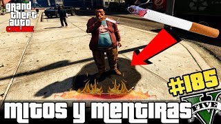 GTA V Mitos y Mentiras #185 | Qué pasa si un civil tira su cigarro prendido en gasolina ?