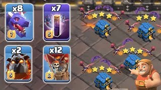7 Max Bat Spell + 8 Max Dragon + 2 Max Lava+ 12 Balloon :: NEW TH12 WAR 3 STAR ATTACK STRATEGY 2019