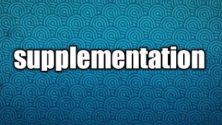 Supplementation/ fssai exam 2020