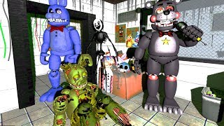 АНИМАТРОНИКИ ПУГАЮТ ОХРАННИКА FNAF 3 COOP ► Garry's Mod