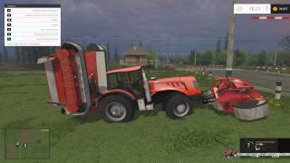 Рабочие будни 5 день. Работаю на Беларус-3022.Покос травы.Farming Simulator 2015