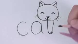 Как нарисовать смешного кота! Смешной кот! Рисуем кота! Рисунок для детей!