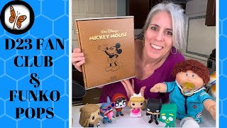 Disney D23 Fan Club Gift Box, Funko Pops Scented Summer Stitch, Diamond Collection Miguel, Batman