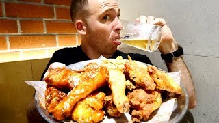 Eating KOREAN Fried Chicken (KFC) + Korean Beer and Soju | Seoul, South Korea