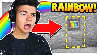 FINDING THE RAINBOW BUTTON in MINECRAFT!