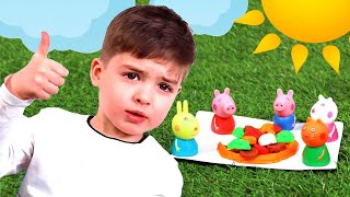 Свинка Пеппа и Пицца - Готовим вместе из пластилина Плей До (Play Doh)