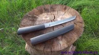 нож Сабасаки из дамасской стали