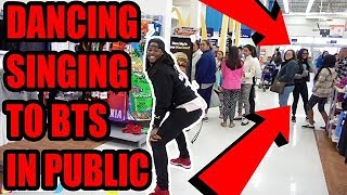 BTS - MIC DROP AND SAVE ME | PUBLIC PRANK WALMART | DANCING AND SINGING