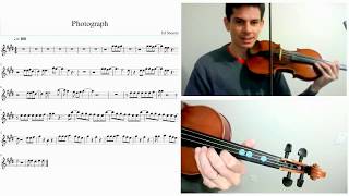 Como tocar PHOTOGRAPH violino.