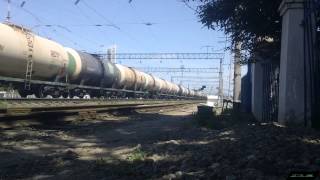 ВЛ80С-1845 "НТС" с составом бочек и приветливым машинистом
