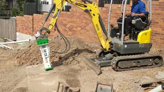 EE RB10S Rock Breaker Wacker Neuson mini excavator