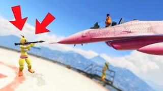 TOY ANIMATRONIC JET vs RPGs! (GTA 5 Mods FNAF Funny Moments)