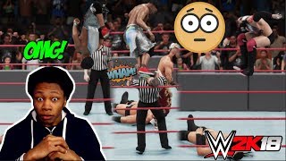 WWE 2K18 MY CAREER MODE|KNOCKED OUT THE REF|ME AND FINN IS A UNSTOPPABLE FORCE|