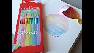 Testando e Desenhando com os Lápis tons Pastel da Faber Castell