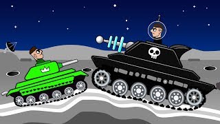 ТАНК полетел НА ЛУНУ! МОЩНОЕ ТАНКОВОЕ Сражение в КОСМОСЕ Мультик Игра про ТАНКИ hills of steel