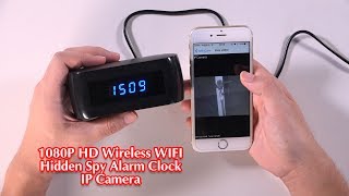 1080P HD Wireless WIFI Hidden Spy Alarm Clock IP Camera