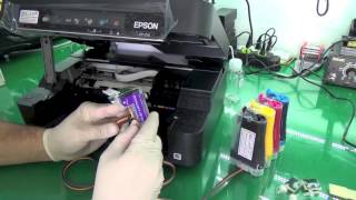 Instalação do Bulk Ink na Epson XP201 XP204 XP214 XP211 XP401 XP411 XP412 TX235W TX430W - SULINK