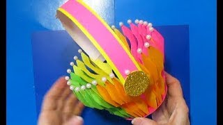 Как Сделать Красивая Корзинка Из Бумаги Своими Руками/ Подарок Маме и Бабушке/пасхальные Поделки