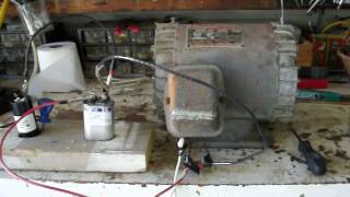 Rotoverter setup 3 phase  3hp motor running on 21 watts