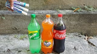 Experiment : Coca - Cola and Mentos vs Fanta and Sprite