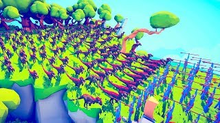 100 ДИНОЗАВРОВ VS 100 АБОРИГЕН В ТАБС! ОБНОВЛЕНИЕ В TABS Totally Accurate Battle Simulator!
