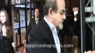 Salman Rushdie - Signing Autographs at "Boardwalk Empire" Premiere in NYC